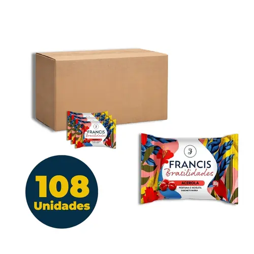 SABONETE BARRA 80G FRANCIS BRASILIDADES ACEROLA 108 UN