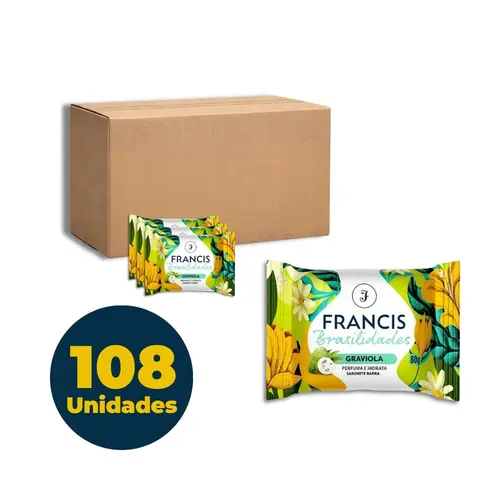 SABONETE BARRA 80G FRANCIS BRASILIDADES GRAVIOLA 108 UN