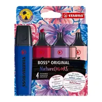 Marca Texto Stabilo Boss NatureColor Wildflower Estojo com 4 Cores 70/4-1