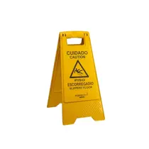 Placa de Sinalização Perfect Pro Cuidado Piso Molhado Amarela