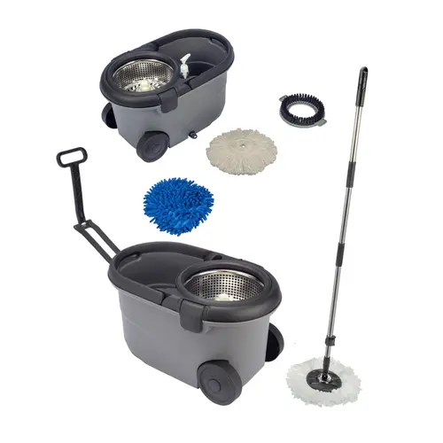 Mop Giratório Move Perfect Pro 360° com Balde Cinza