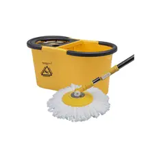 Mop Giratório Safe Profissional Perfect Pro 180° com Balde Duas Águas Amarelo