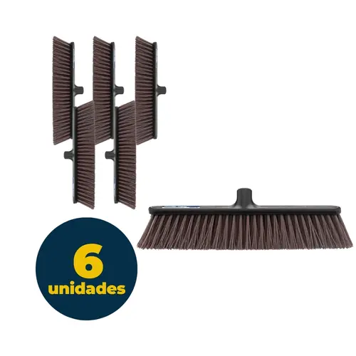 VASSOURA ESCOVAO PIACAVA S/CABO PERFECT PRO USO EXTERNO 6 UN