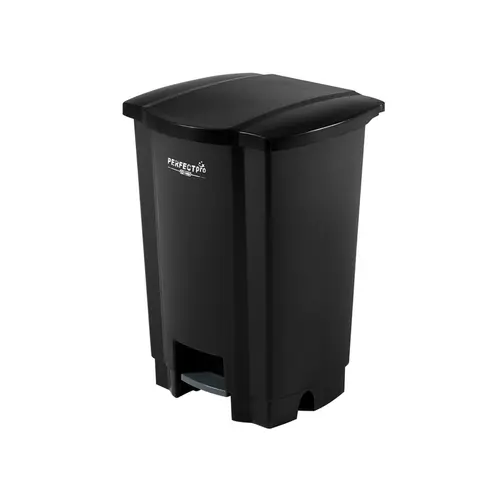 Cesto Lixo Plástico com Pedal 35 Litros Perfect Pro Preto
