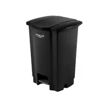 Cesto Lixo Plástico com Pedal 35 Litros Perfect Pro Preto
