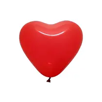 Balão de Latéx Coração Vermelho Liso N°12 Art Latex 25 Unidades