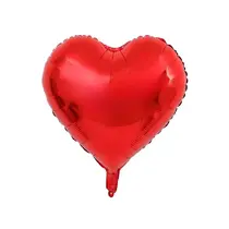 Balão Coração Vermelho Metálico N°18