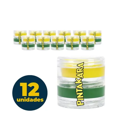 PINTURA FACIAL 02 CORES CREMOSA VERDE/AMARELO PINTAKARA 12 UN