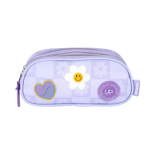 Estojo 3 Zíperes Up4you Florzinha Roxo ET49554UP