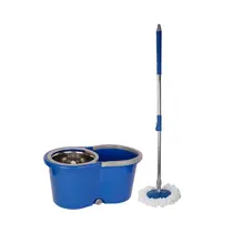 Mop Giratório Limpeza Prática 13L Clean Tech com Balde e Cesto Inox
