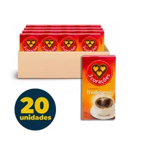 CAFE TRES CORACOES TRADICIONAL 500G 20 UN