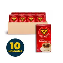 CAFE TRES CORACOES EXTRA FORTE 500G 10 UN