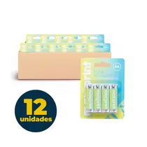 PILHA PEQUENA AA ALCALINA 04 UN MAXPRINT 12 CTL