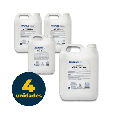 LIMPADOR MULTIUSO 5L SUPER LAR COM ALCOOL CHA BRANCO 4 UN