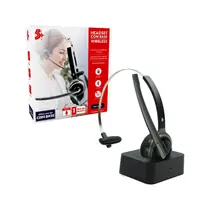 Fone de Ouvido Headset Bluetooth 5.0+ Office Preto com Base HS-202 015-0105