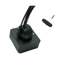 Fone de Ouvido Headset Bluetooth 5.0+ Office Preto com Base HS-200