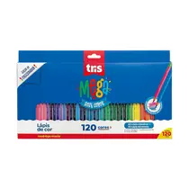 Lápis de Cor Bicolor 90 Lápis (120 Cores) Tris Mega Soft Color