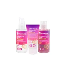 Kit Facial Premisse Sabonete Gel 200g, Esfoliante 220g e Hidratante para Peles Mistas e Secas 60g
