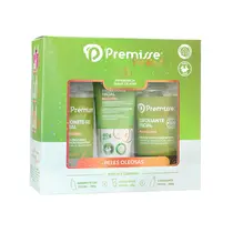 Kit Facial Premisse Sabonete Gel 220g, Esfoliante 200g e Hidratante para Peles Oleosas 60g