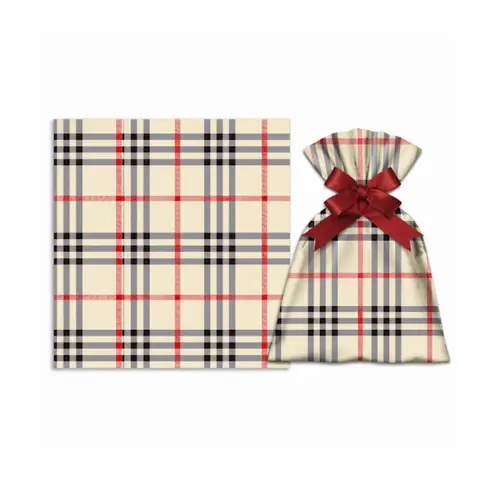 Saco de Presente Metalizado 20cm x 30cm Gessele Xadrez Milão Embalagem com 50 unidades