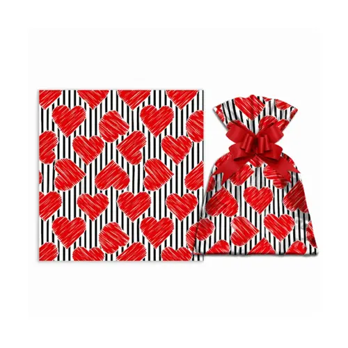 Saco de Presente Metalizado 30cm x 45cm Gessele Emoções