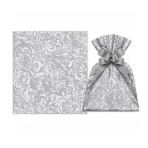 SACO PRESENTE METALIZADO 45CMX60CM 01 UN GESSELE ORNAMENTAL PRATA 50 UN