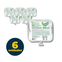 ALCOOL SPRAY ANTISSEPTICO 70 INPM PREMISSE REFIL 600ML 6 UN