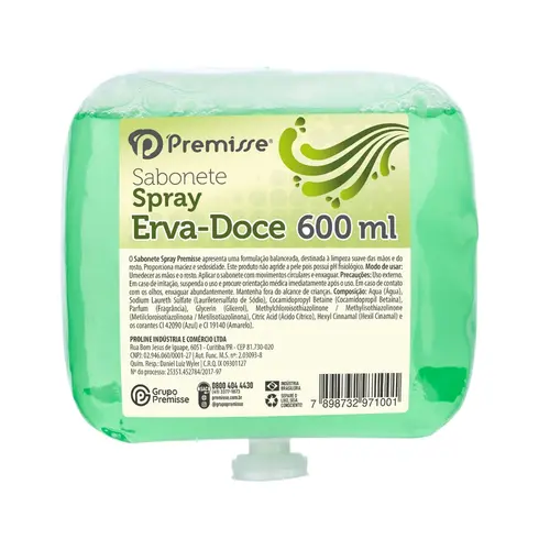Sabonete Spray Refil Premisse Erva Doce 600ml