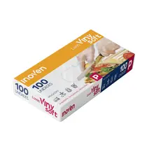 Luva de TPE Flex Descartável P Sem Pó Inoven VinySoft com 100 Unidades