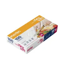 Luva de TPE Flex Descartável M Sem Pó Inoven VinySoft com 100 Unidades