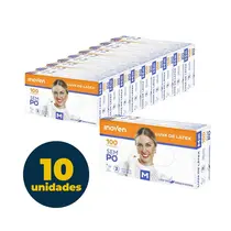 LUVA LATEX DESCARTAVEL AMBIDESTRAS M S/PO 100 UN 10 CX