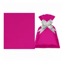 Saco Presente Metalizado Cromus Gala Liso Pink 43x59cm