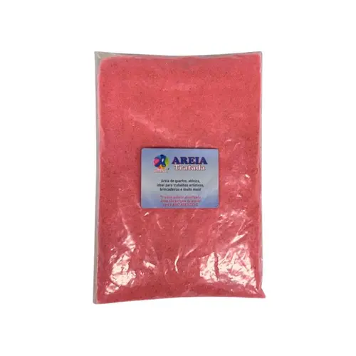 AREIA DECORATIVA COLORIDA 200G ROSA 10 UN