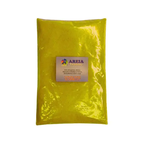 AREIA DECORATIVA COLORIDA 200G AMARELA 10 UN