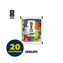 Figurinhas Copa do Mundo 2026 Panini Envelope com 7 Cromos - Caixa com 20 Envelopes