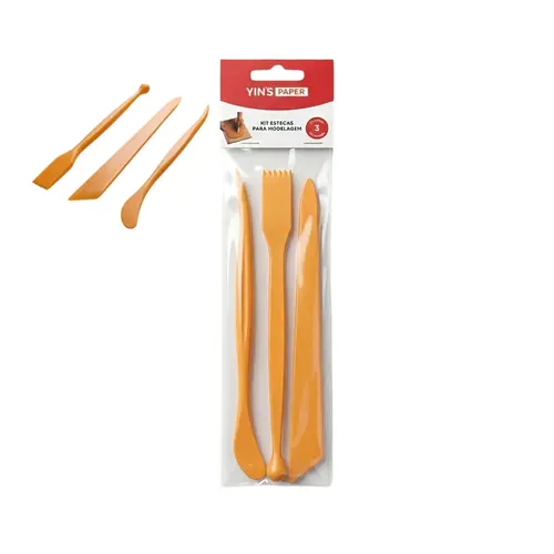 Kit Estecas de Plástico para Modelagem Yin's Paper 3 Unidades YP9189