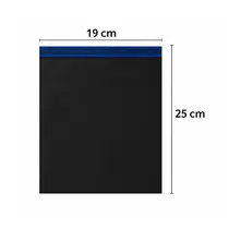 ENVELOPE PLAST SEGURANCA 19CMX25CM LISO PRETO 100 UN
