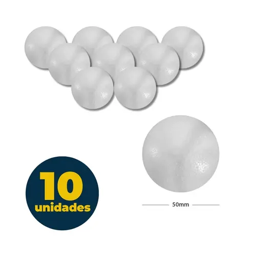 BOLA ISOPOR 050MM 10 UN