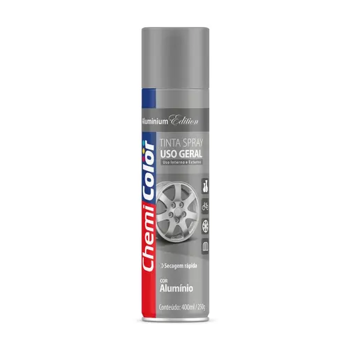 TINTA SPRAY USO GERAL CHEMICOLOR 400ML ALUMINIO 6 UN