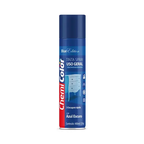TINTA SPRAY USO GERAL CHEMICOLOR 400ML AZUL ESCURO 6 UN