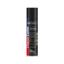 TINTA SPRAY USO GERAL CHEMICOLOR 400ML PRETO BRILHANTE 6 UN