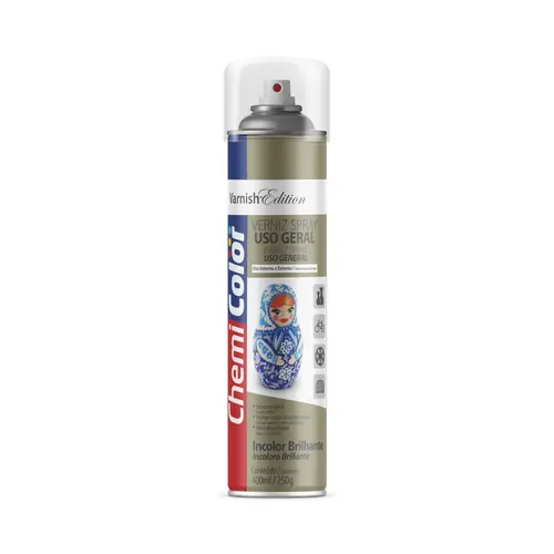 Tinta Spray Uso Geral Chemicolor Verniz Brilhante 400ml