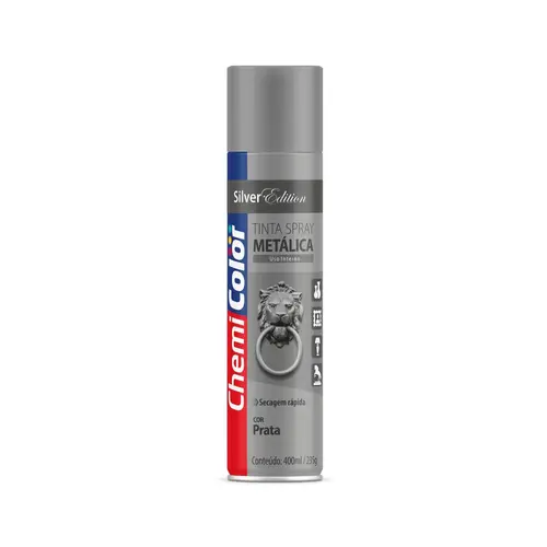 Tinta Spray Metálica Chemicolor Prata 400ml