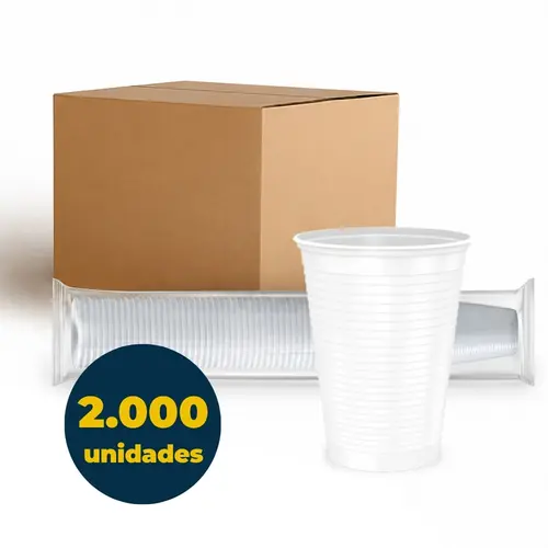 COPO PLASTICO 300 ML BRANCO 100 UN NORM 20 PCT
