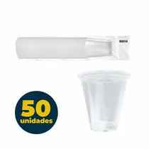 Copo Plástico Transparente 500ml Liso com 50 Unidades