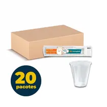 COPO PLASTICO 500 ML TRANSPARENTE LISO 050 UN NORM 20 PCT