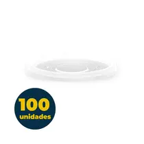 Tampa Plástica Transparente para Copo 300 e 330ml Sem Furo com 100 Unidades