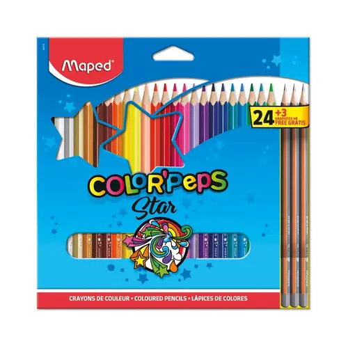 Lápis de Cor 24 Cores Maped Color Peps Star