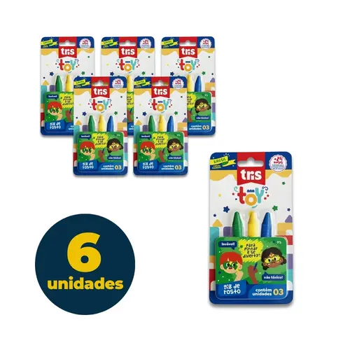 GIZ ROSTO INFANTIL C/03 UN TRIS TOY BRASIL 6 EST