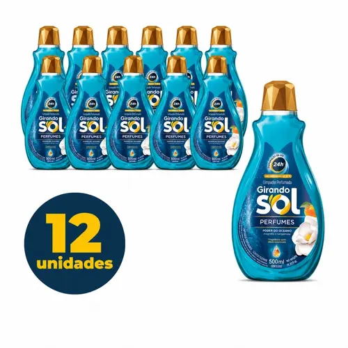 LIMPADOR MULTIUSO 500ML GIRANDO SOL PERFUMADO PODER DO OCEANO 12 UN